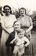 Photo of my great-grandmother, my granmother, my mother & me
